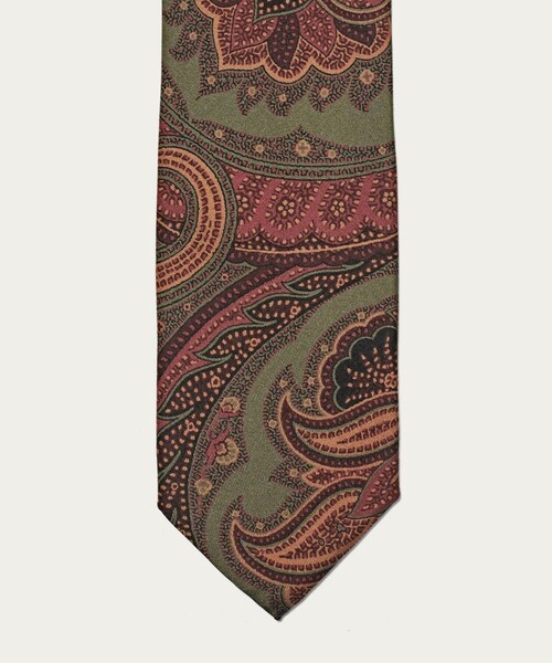 UNITED ARROWS(ユナイテッドアローズ)の「<ARCURI> ペイズリープリント ネクタイ(ネクタイ・メンズ・オリーブ/ダークブラウン・FREE)」の3枚目の写真