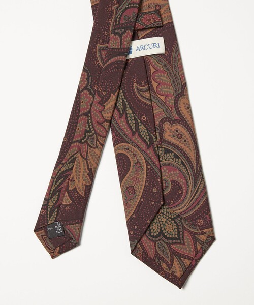 UNITED ARROWS(ユナイテッドアローズ)の「<ARCURI> ペイズリープリント ネクタイ(ネクタイ・メンズ・オリーブ/ダークブラウン・FREE)」の9枚目の写真