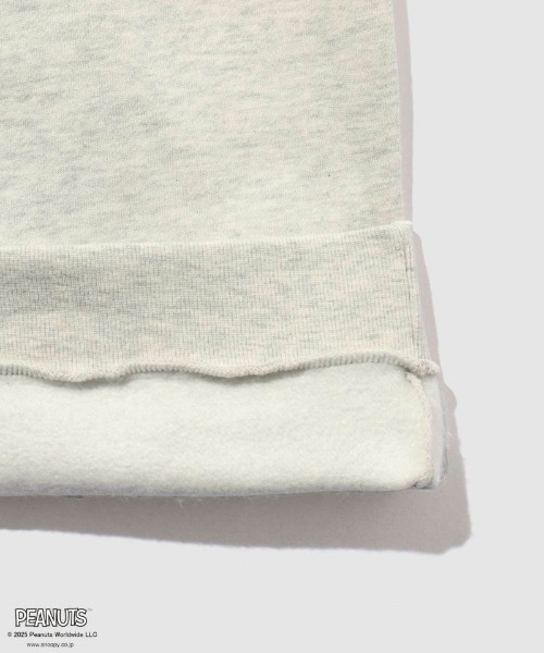 PEANUTS（ピーナッツ）の「PEANUTS スヌーピー サガラ刺繍トレーナー（スウェット・メンズ・ブラック/オートミール・XL/L/M）」の5枚目の写真