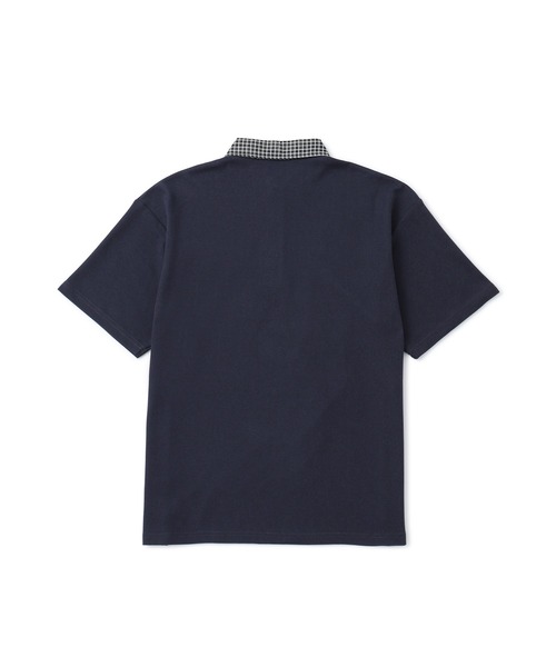 JUNRED(ジュンレッド)の「チェック襟切り替えポロシャツ(Tシャツ/カットソー・メンズ・ネイビー/ホワイト・L/M/LL)」の5枚目の写真