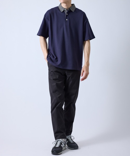JUNRED(ジュンレッド)の「チェック襟切り替えポロシャツ(Tシャツ/カットソー・メンズ・ネイビー/ホワイト・L/M/LL)」の22枚目の写真