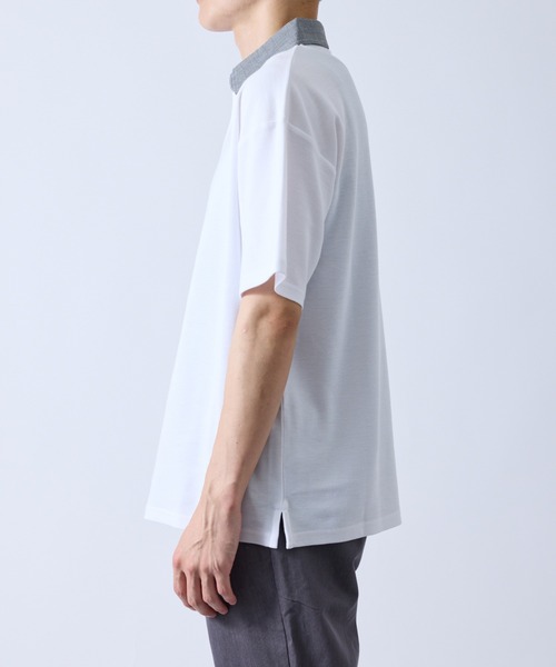 JUNRED(ジュンレッド)の「チェック襟切り替えポロシャツ(Tシャツ/カットソー・メンズ・ネイビー/ホワイト・L/M/LL)」の17枚目の写真