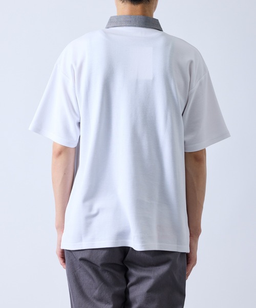 JUNRED(ジュンレッド)の「チェック襟切り替えポロシャツ(Tシャツ/カットソー・メンズ・ネイビー/ホワイト・L/M/LL)」の18枚目の写真