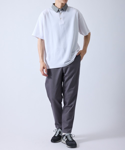 JUNRED(ジュンレッド)の「チェック襟切り替えポロシャツ(Tシャツ/カットソー・メンズ・ネイビー/ホワイト・L/M/LL)」の20枚目の写真