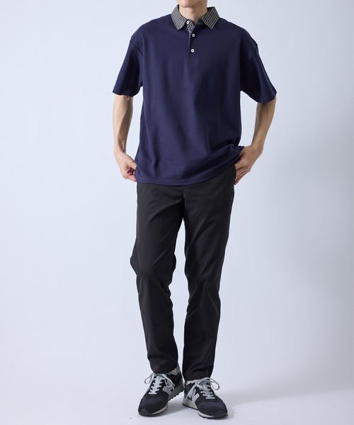 JUNRED(ジュンレッド)の「チェック襟切り替えポロシャツ(Tシャツ/カットソー・メンズ・ネイビー/ホワイト・L/M/LL)」の21枚目の写真