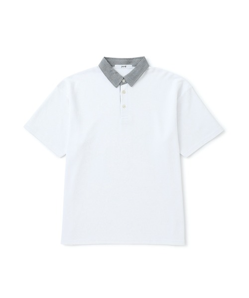 チェック襟切り替えポロシャツ（Tシャツ/カットソー）｜JUNRED（ジュン