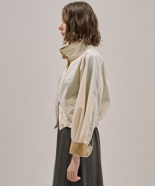 PUBLIC TOKYO(パブリックトウキョウ)の「スタンドカラータックブルゾン(ブルゾン・レディース・ブラック/ホワイト・FREE)」の7枚目の写真