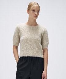 cloenc | 【手洗い可】フェザーヤーンハーフスリーブニット(ニット/セーター)