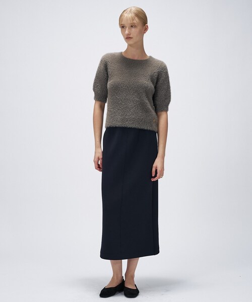 cloenc（クロエンス）の「【手洗い可】フェザーヤーンハーフスリーブニット（ニット/セーター・レディース・ナチュラル/ブラウン系/ピンク・02）」の15枚目の写真