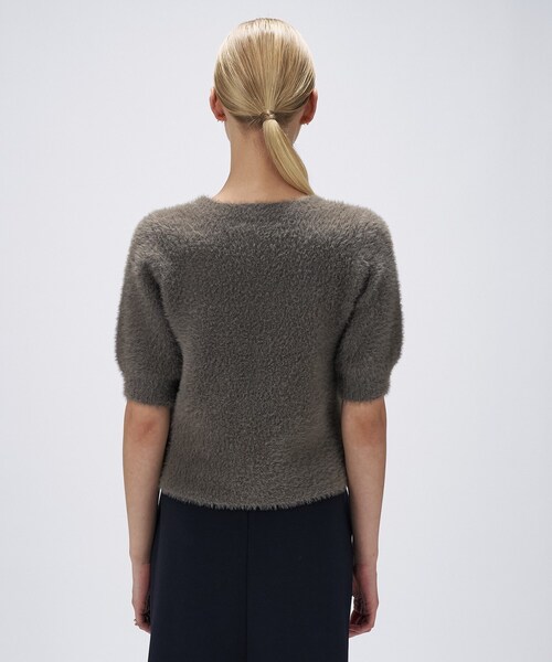 sale！！！！DEUXIEME CLASSE/フェザースリーブニット ミニフェザー部分スリーブニット｜プロポーションボディ