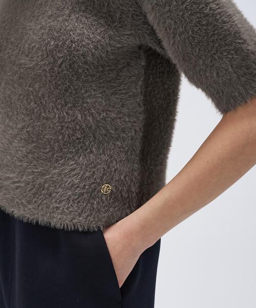 cloenc（クロエンス）の「【手洗い可】フェザーヤーンハーフスリーブニット（ニット/セーター・レディース・ナチュラル/ブラウン系/ピンク・02）」の19枚目の写真