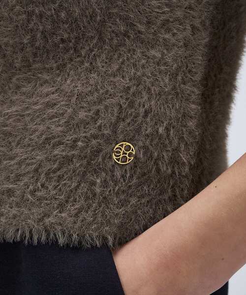 cloenc（クロエンス）の「【手洗い可】フェザーヤーンハーフスリーブニット（ニット/セーター・レディース・ナチュラル/ブラウン系/ピンク・02）」の22枚目の写真