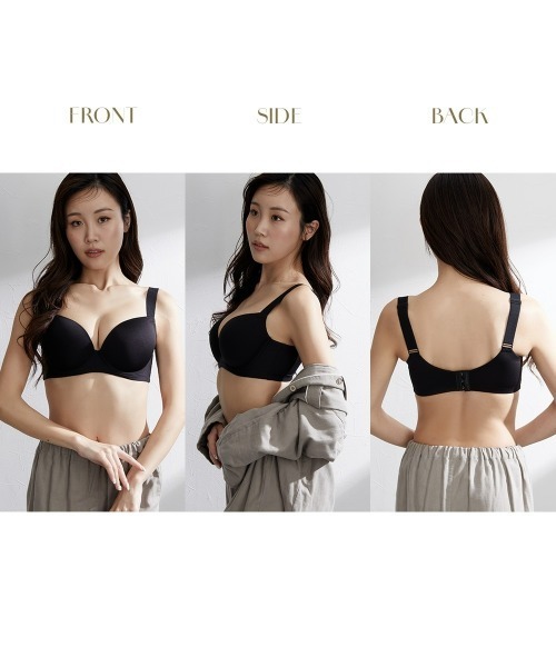 Nissen glamor(ニッセングラマー)の「【大きい胸】シームレス ブラジャー ふにゃんとfit 脇高(D70~F80)(ブラジャー・レディース・ベージュ/ブラック・D70/D75/D80/E75/E80/F75/F80/F70/E70)」の11枚目の写真