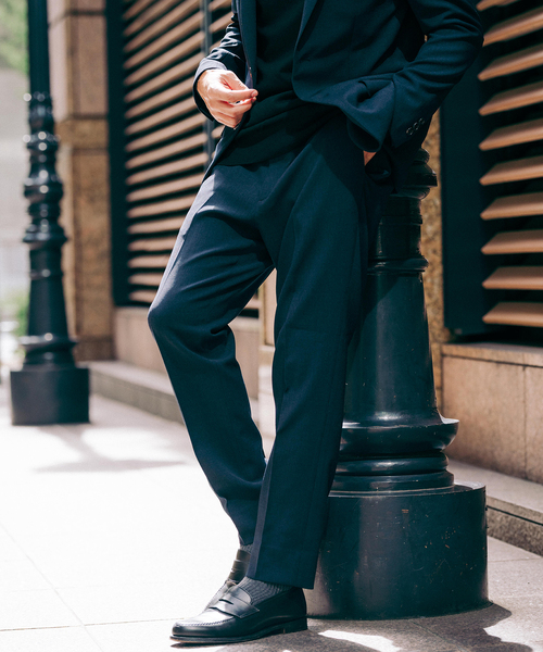 EDIFICE（エディフィス）の「ドライダブルクロス スラックス【セットアップ着用可能】（スラックス・メンズ・チャコールグレー/ネイビー/ブラウン・X-SMALL/SMALL/MEDIUM/LARGE/X-LARGE/XX-LARGE）」の3枚目の写真