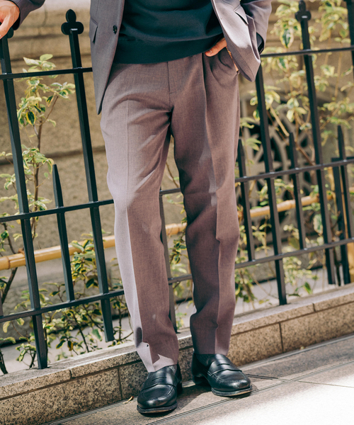 EDIFICE（エディフィス）の「ドライダブルクロス スラックス【セットアップ着用可能】（スラックス・メンズ・チャコールグレー/ネイビー/ブラウン・X-SMALL/SMALL/MEDIUM/LARGE/X-LARGE/XX-LARGE）」の6枚目の写真