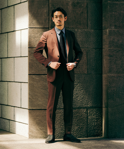 EDIFICE（エディフィス）の「ドライダブルクロス スラックス【セットアップ着用可能】（スラックス・メンズ・チャコールグレー/ネイビー/ブラウン・X-SMALL/SMALL/MEDIUM/LARGE/X-LARGE/XX-LARGE）」の10枚目の写真