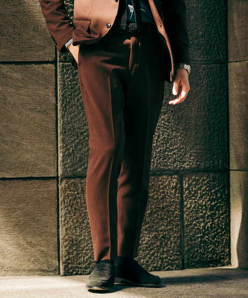 EDIFICE（エディフィス）の「ドライダブルクロス スラックス【セットアップ着用可能】（スラックス・メンズ・チャコールグレー/ネイビー/ブラウン・X-SMALL/SMALL/MEDIUM/LARGE/X-LARGE/XX-LARGE）」の12枚目の写真