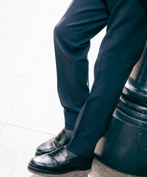 EDIFICE（エディフィス）の「ドライダブルクロス スラックス【セットアップ着用可能】（スラックス・メンズ・チャコールグレー/ネイビー/ブラウン・X-SMALL/SMALL/MEDIUM/LARGE/X-LARGE/XX-LARGE）」の19枚目の写真