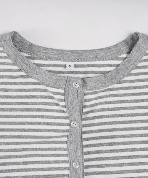 almo(アルモ)の「【LAMPOON】フリルウエストボーダーカーディガン(カーディガン/ボレロ・レディース・ライトグレー/ダークグレー/ホワイト・LARGE/MEDIUM/SMALL)」の15枚目の写真