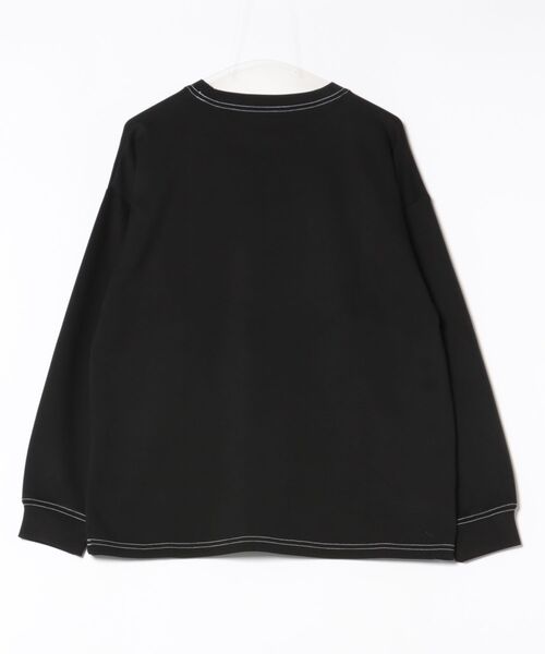 8(eight)(エイト)の「ワイドシルエット配色ステッチクルーロンT(Tシャツ/カットソー・メンズ・オフホワイト/スミクロ/ライトベージュ/ブラック・LARGE/MEDIUM/X-LARGE)」の5枚目の写真