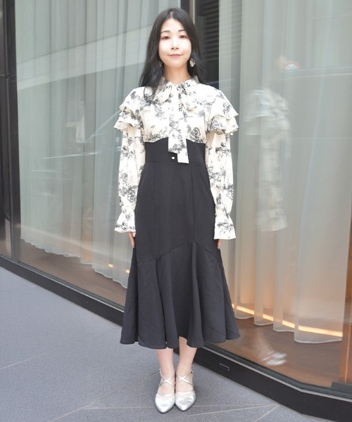 新品タグ付きアンプーファムのワンピース（38） オリエンタルデザインワンピース | axes femme online shop