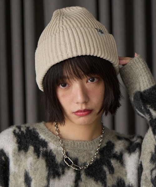 PBLIM(ページボーイリム)の「《UNISEX》ニットワッチキャップ(ニットキャップ/ビーニー・レディース・チャコールグレー/オフホワイト/ブラック・FREE)」の19枚目の写真