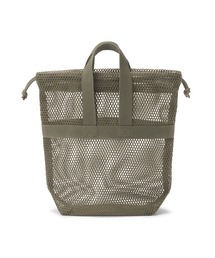 無印良品(ムジルシリョウヒン)の立体メッシュ持ち手付き巾着 S 約23×8×23cm(トラベルグッズ)