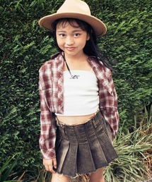 ANAP kids（アナップキッズ）の「サイド シャーリング チェックシャツ【ジュニアお揃い】（シャツ/ブラウス・キッズ）」