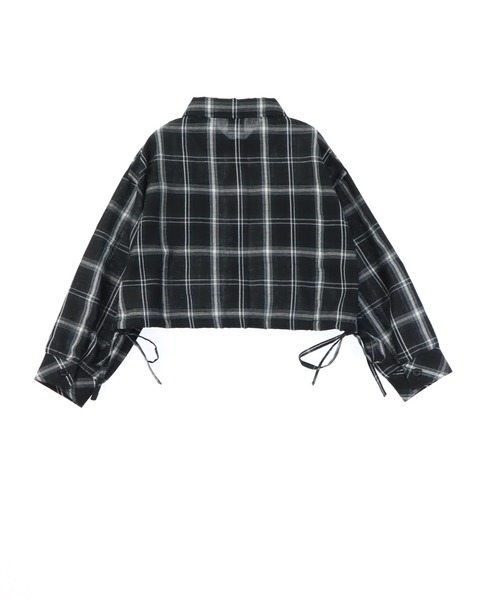 ANAP kids（アナップキッズ）の「サイド シャーリング チェックシャツ【ジュニアお揃い】（シャツ/ブラウス・キッズ・ベージュ/ブラウン/ブラック・110/130/120）」の22枚目の写真