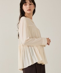 qualite | エアーフローティアードブラウス/秋服/冬服/オフィスカジュアル(シャツ/ブラウス)