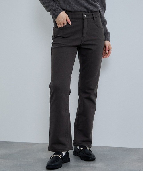 nAvy マックヒート裏起毛ストレートパンツ（デニムパンツ）｜NAVY