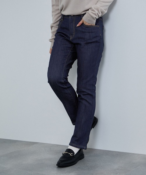NAVY(ネイビー)の「nAvy マックヒート裏起毛ストレートパンツ(デニムパンツ・レディース・ブルー系2/ブラック/ブルー系1/チャコール・M/L/S/XS)」の10枚目の写真