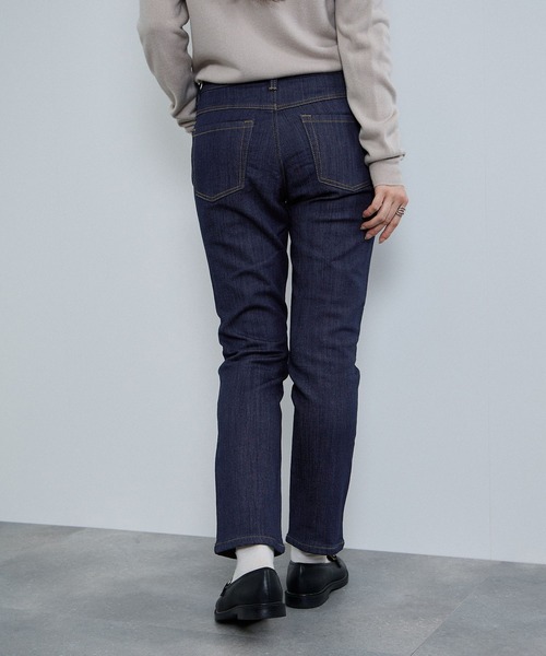 NAVY(ネイビー)の「nAvy マックヒート裏起毛ストレートパンツ(デニムパンツ・レディース・ブルー系2/ブラック/ブルー系1/チャコール・M/L/S/XS)」の11枚目の写真