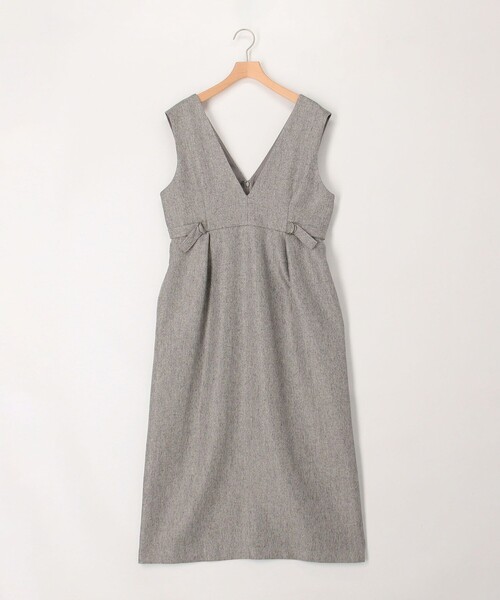 NOLLEY’S(ノーリーズ)の「メランジヘリンボンツィードサイドベルトワンピース(ワンピース・レディース・ライトグレー/チャコールグレー・38)」の16枚目の写真