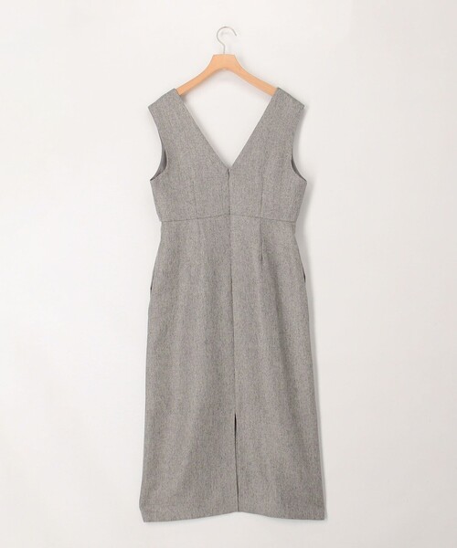 NOLLEY’S(ノーリーズ)の「メランジヘリンボンツィードサイドベルトワンピース(ワンピース・レディース・ライトグレー/チャコールグレー・38)」の22枚目の写真