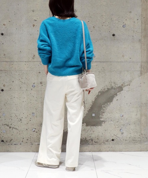 セール】フォックスカシミヤ前後2wayパール釦カーディガン