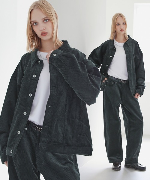 セール】【セットアップ 2点セット】デニム/コーデュロイ トラッカー