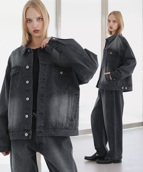 ASTRONOMY(アストロノミー)の「【セットアップ 2点セット】デニム/コーデュロイ トラッカージャケット+ワイドデニムパンツ(セットアップ・メンズ・ネイビー/ブラウン/グレー/ブルー/ブラック系1/ブラウン系1/ブラック/カーキ系1/アイボリー系1・XL/M/S/L)」の1枚目の写真