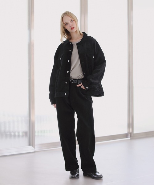 ASTRONOMY(アストロノミー)の「【セットアップ 2点セット】デニム/コーデュロイ トラッカージャケット+ワイドデニムパンツ(セットアップ・メンズ・ネイビー/ブラウン/グレー/ブルー/ブラック系1/ブラウン系1/ブラック/カーキ系1/アイボリー系1・XL/M/S/L)」の21枚目の写真