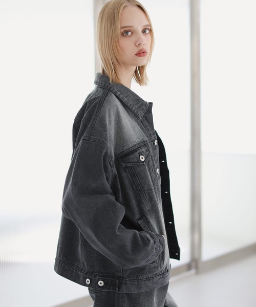 ASTRONOMY(アストロノミー)の「【セットアップ 2点セット】デニム/コーデュロイ トラッカージャケット+ワイドデニムパンツ(セットアップ・メンズ・ネイビー/ブラウン/グレー/ブルー/ブラック系1/ブラウン系1/ブラック/カーキ系1/アイボリー系1・XL/M/S/L)」の15枚目の写真