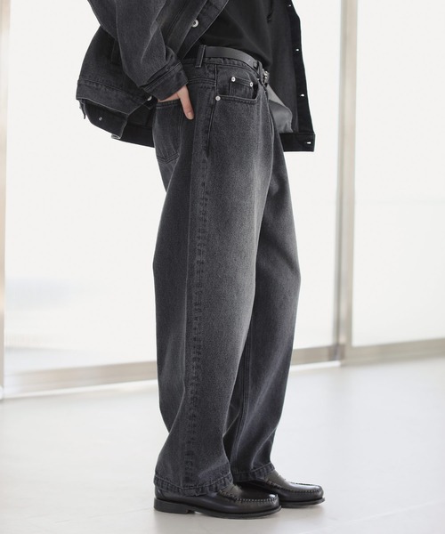 ASTRONOMY(アストロノミー)の「【セットアップ 2点セット】デニム/コーデュロイ トラッカージャケット+ワイドデニムパンツ(セットアップ・メンズ・ネイビー/ブラウン/グレー/ブルー/ブラック系1/ブラウン系1/ブラック/カーキ系1/アイボリー系1・XL/M/S/L)」の18枚目の写真