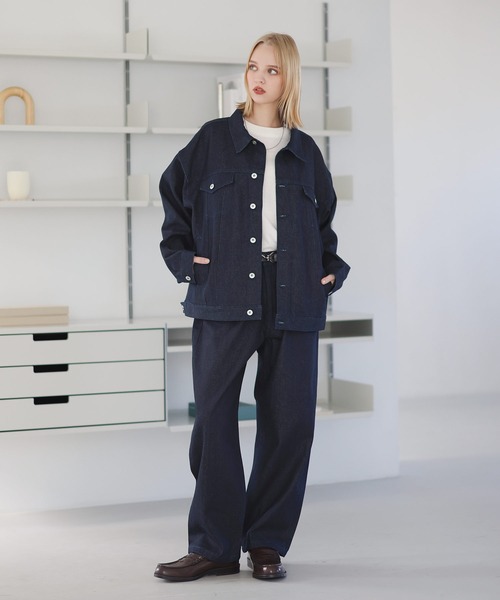 セール】【セットアップ 2点セット】デニム/コーデュロイ トラッカー