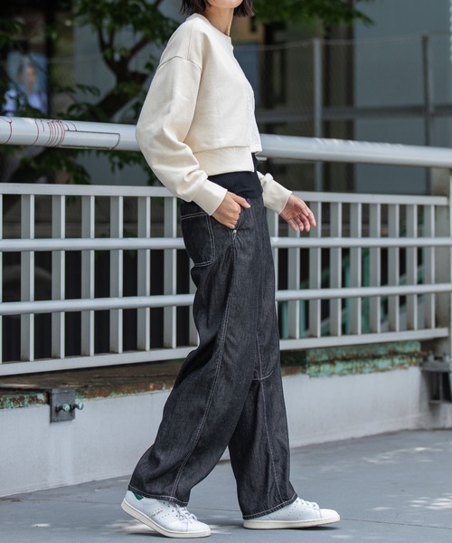 Munich(ミューニック)の「裏毛×チンチラアシンメトリースウェット(スウェット・レディース・ブラック/キャメル/アイボリー・FREE)」の21枚目の写真