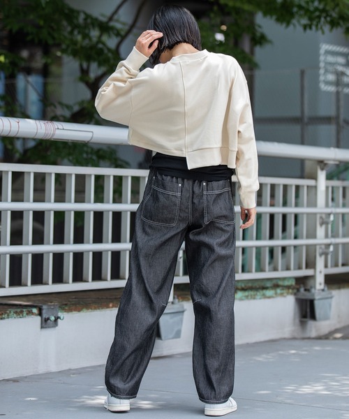 Munich(ミューニック)の「裏毛×チンチラアシンメトリースウェット(スウェット・レディース・ブラック/キャメル/アイボリー・FREE)」の20枚目の写真