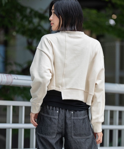 Munich(ミューニック)の「裏毛×チンチラアシンメトリースウェット(スウェット・レディース・ブラック/キャメル/アイボリー・FREE)」の19枚目の写真