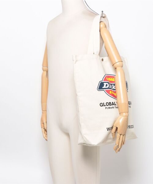 Dickies（ディッキーズ）の「《Dickies（ディッキーズ）》CANVAS  TOTE BAG（ショルダーバッグ・レディース・レッド/オフホワイト・FREE）」の14枚目の写真