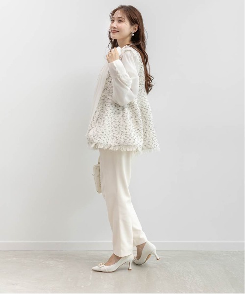 RANDA(ランダ)の「ジレトップス&テーパードパンツセット(ワンピース・レディース・アイボリー/ブラック・1/0)」の5枚目の写真