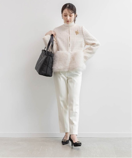 RANDA(ランダ)の「ジレトップス&テーパードパンツセット(ワンピース・レディース・アイボリー/ブラック・1/0)」の11枚目の写真