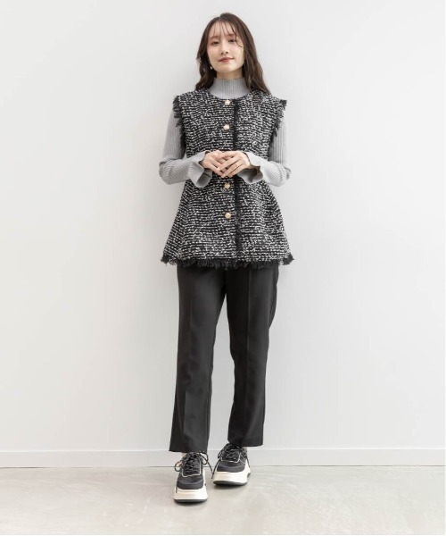 RANDA(ランダ)の「ジレトップス&テーパードパンツセット(ワンピース・レディース・アイボリー/ブラック・1/0)」の19枚目の写真