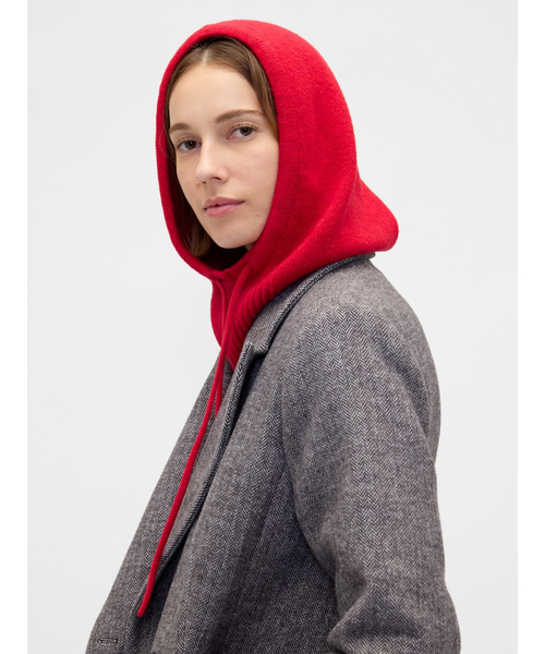 GAP（ギャップ）の「CashSoft カシミヤタッチ ドローコード バラクラバ（ニットキャップ/ビーニー・レディース・ブラウン/キャメル/グリーン/ピンク/レッド/マルチ/アイボリー/ブラック/ブルー・ONE SIZE）」の8枚目の写真